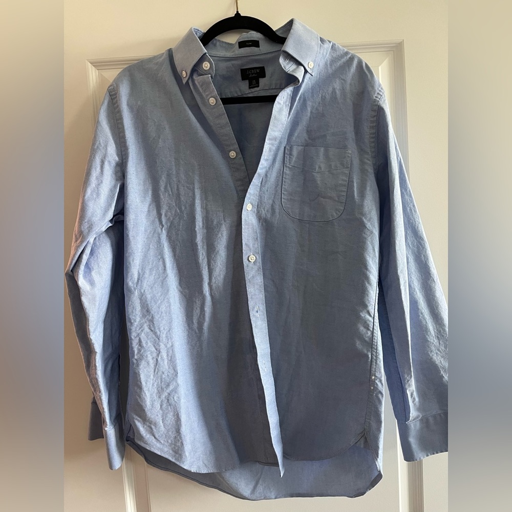 J crew men’s blue button down
